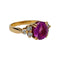 Bague 50 Bague en or rose saphir rose 2,84 carats, diamants. 58 Facettes 31031