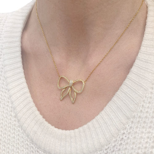 Collier Collier Morganne Bello, "Noeud", or jaune, diamants. 58 Facettes 32142