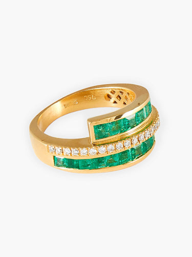 Bague Bague Diamants et émeraudes 58 Facettes HS2891