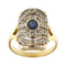 Bague 56 Bague rectangulaire Saphir Diamants 58 Facettes 29610