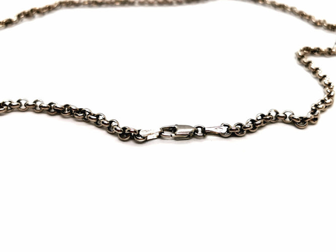 Collier Collier Maille jaseron Or blanc 58 Facettes 1089414CN