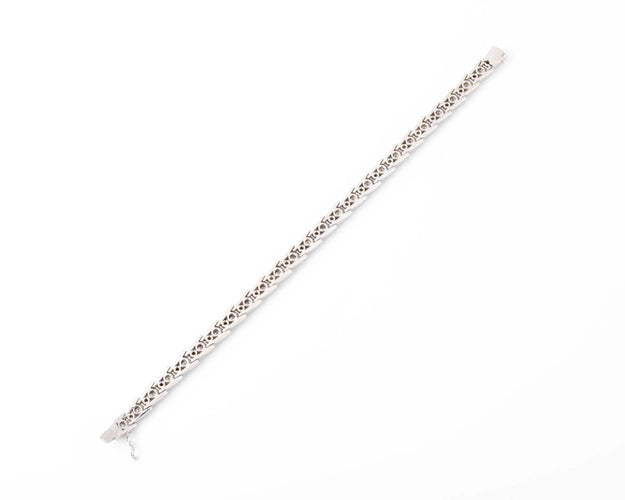 Bracelet Bracelet riviere en diamant or gris et platine 58 Facettes 0
