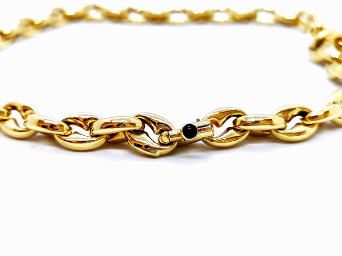 Collier Collier Grain de café Or jaune Saphir 58 Facettes 990281CD