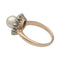 Bague 53 Bague marguerite perle et diamants. 58 Facettes 32110