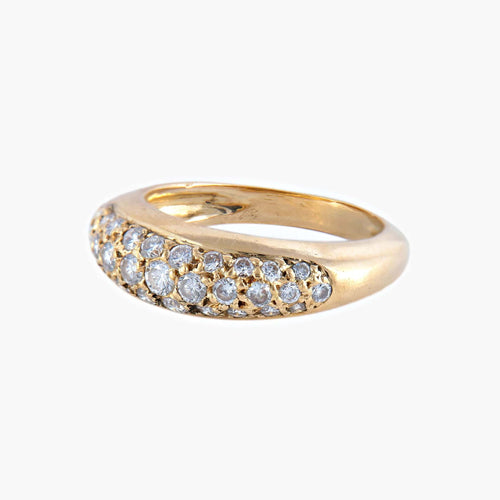 Bague Or Jaune / Diamants BAGUE  JONC OR & DIAMANTS 58 Facettes BO/220039