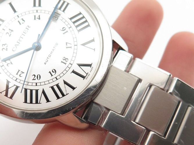 Montre montre CARTIER ronde solo 3802 w6701011 42mm acier automatique boite 58 Facettes 253086
