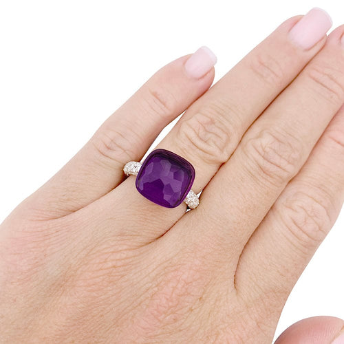 Bague 51 Bague Pomellato, "Nudo", améthyste, diamants, deux ors. 58 Facettes 33420