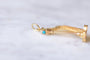 Pendentif Pendentif Victorien Harpe en or jaune et turquoise à compartiment secret 58 Facettes