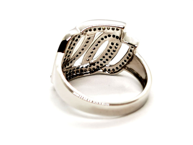 Bague 54 Bague Or blanc Diamant 58 Facettes 1292274CN