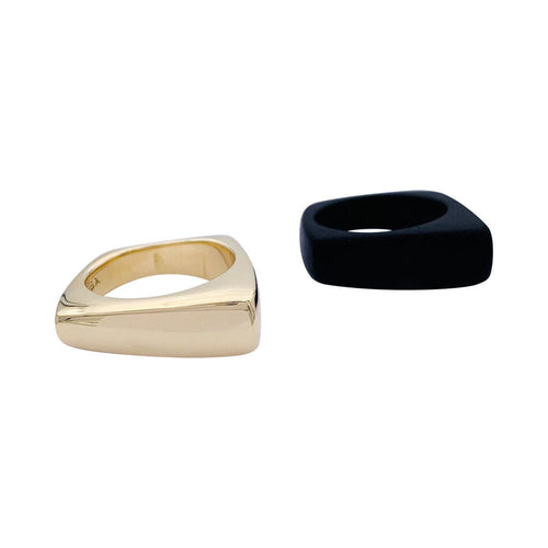 Bague 52 Bagues or jaune et bois. 58 Facettes 32802