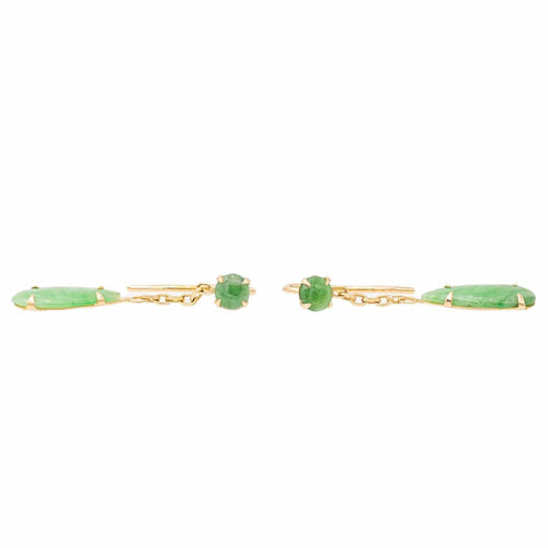 Boucles d'oreilles Boucles d'oreilles Or jaune Jade Jadéite 58 Facettes 2432032CN