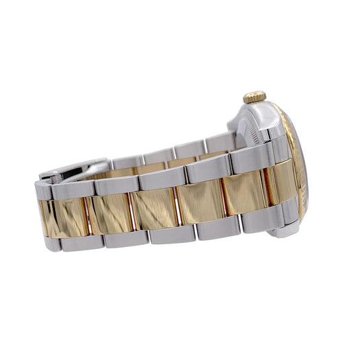 Montre Montre Rolex, "Oyster Perpetual Datejust", or jaune, acier. 58 Facettes 32934
