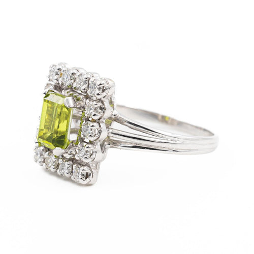 Bague 55 Bague Or blanc  Péridot 58 Facettes 1613467CN