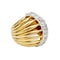 Bague 52 Bague dôme deux ors et diamants. 58 Facettes 30710