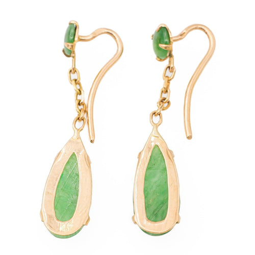 Boucles d'oreilles Boucles d'oreilles Or jaune Jade Jadéite 58 Facettes 2432032CN