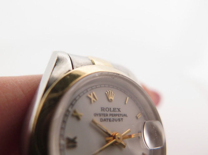 Montre montre ROLEX lady datejust automatique 26 mm or & acier +boite 58 Facettes 253988