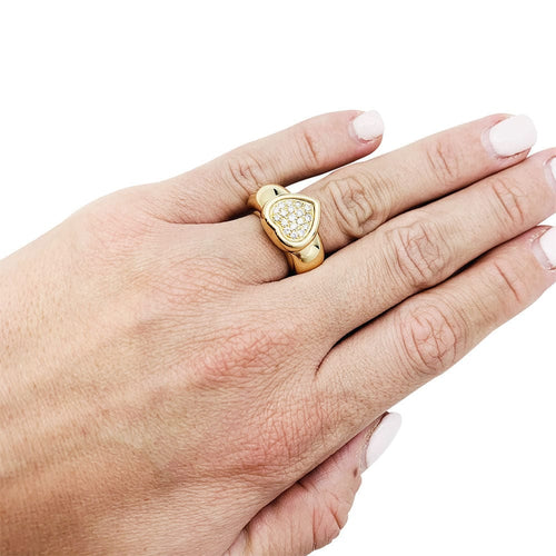 Bague 50 Bague Piaget "Coeur" en or jaune et diamants. 58 Facettes 30704