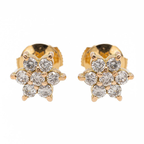 Boucles d'oreilles Boucles d'oreilles Puces Or jaune diamant 58 Facettes 2394626CN