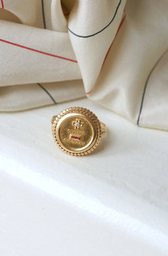 Bague AUGIS  - Bague d'amour vintage 58 Facettes