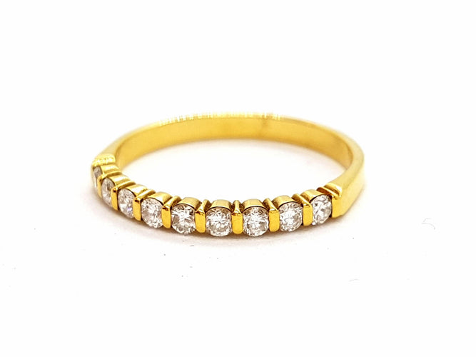 Bague 55 Bague Alliance Or jaune Diamant 58 Facettes 06336CD