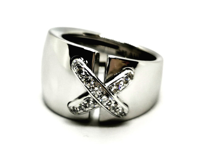 Bague 57 Chaumet Bague Lien Or blanc diamant 58 Facettes 1528719CN
