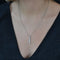 Pendentif Pendentif or blanc ligne de diamants 58 Facettes 18-389