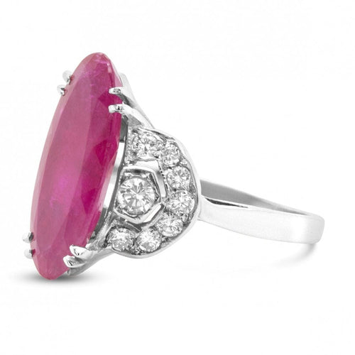 Bague 49.5 Bague or gris rubis diamants 58 Facettes 61200063