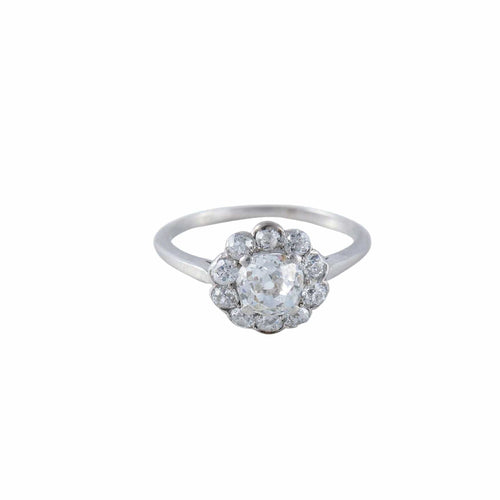 Bague 53 Bague Art déco platine et diamants 58 Facettes