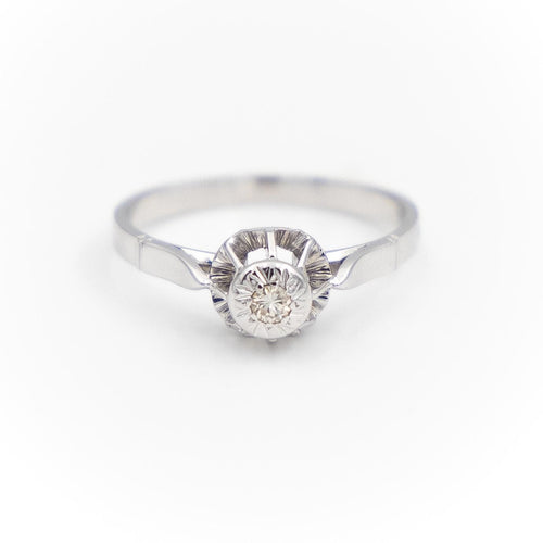Bague 52 Bague Solitaire Or blanc Diamant 58 Facettes 1931427CN