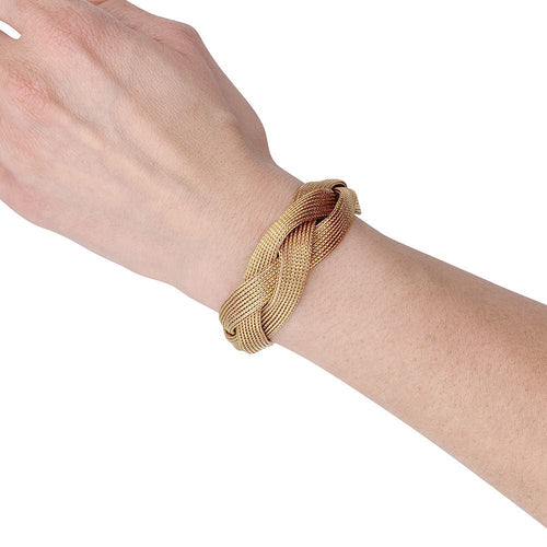 Bracelet Bracelet tresse or jaune. 58 Facettes 32608