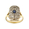 Bague 56 Bague rectangulaire Saphir Diamants 58 Facettes 29610