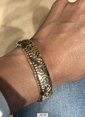 Bracelet Bracelet jonc or jaune Bvlgari collection Parentesi 58 Facettes 0