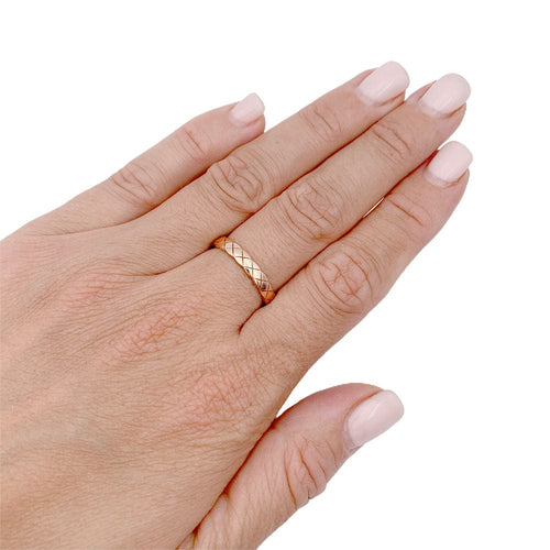 Bague 54 Bague alliance Chanel, "Coco Crush", or rose. 58 Facettes 33003