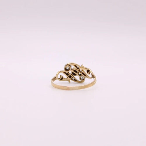 Bague Bague 2 ors, composée d’une perle et de 2 diamants 58 Facettes