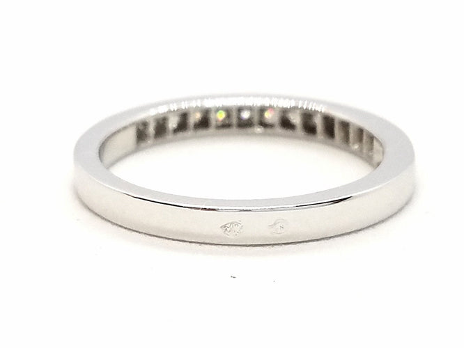 Bague 53 Bague Demie alliance Or blanc Diamant 58 Facettes 578766RV
