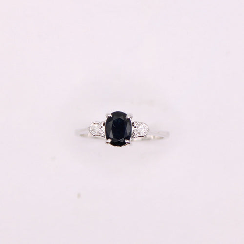Bague Bague style Art-Déco Saphir, Diamants 58 Facettes