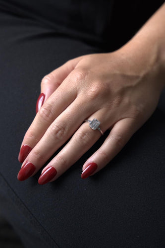 Bague 54 Bague Or blanc Diamant 58 Facettes 2308543CN