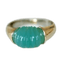 Bague Bague or jaune et chrysoprase dôme godronné 58 Facettes
