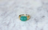 Bague Bague or jaune et chrysoprase dôme godronné 58 Facettes