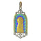 Pendentif Médaille Marie vintage Diamants et émail plique-à-jour 58 Facettes 23191-0420