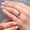 Bague Bague Marguerite or jaune diamants émeraude 58 Facettes 16111