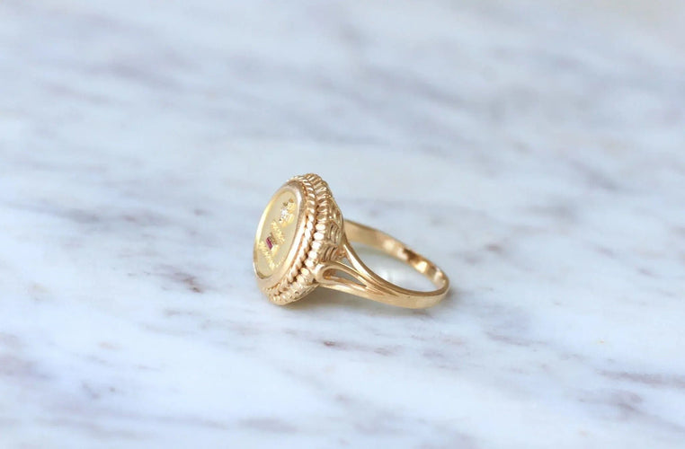 Bague AUGIS  - Bague d'amour vintage 58 Facettes