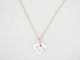 Collier collier POIRAY coeur entrelace mm chaine forcat or blanc 18k 58 Facettes 258177