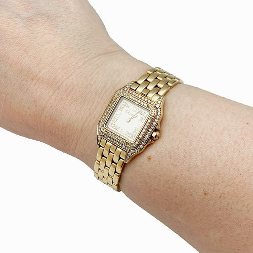 Montre Montre Cartier, "Panthère", en or jaune et diamants. 58 Facettes 30439