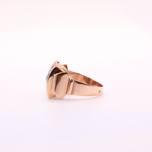Bague Bague Tank pierre blanches, rubis 58 Facettes