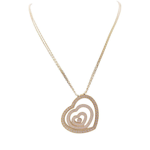 Collier Collier Chopard, "Happy Spirit", or jaune, diamants. 58 Facettes 32839