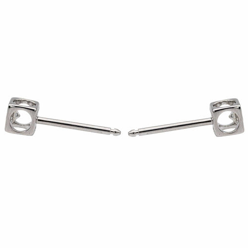 Boucles d'oreilles Dinh Van Boucles d'oreilles Puces Le Cube Or blanc Diamant 58 Facettes 2921979RV