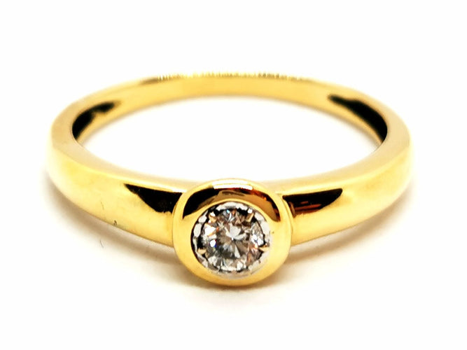 Bague 54 Bague Solitaire Or jaune Diamant 58 Facettes 1637014CN