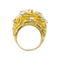 Bague 50 Bague dôme or jaune, platine et diamants. 58 Facettes 31340