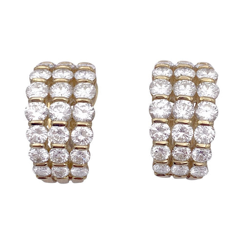 Boucles d'oreilles Clips d'oreilles or jaune, diamants. 58 Facettes 32853